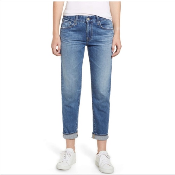 Ag Adriano Goldschmied Denim - AG ex-boyfriend slouchy high rise cropped jeans